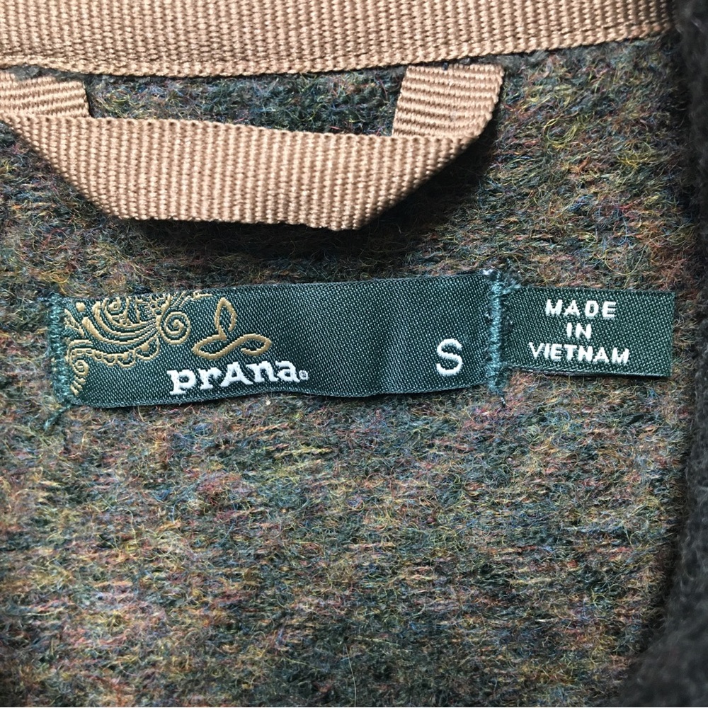 PRANA Annabel Wool Blends Jacket Green and Tan Size Small - Picture 13 of 17